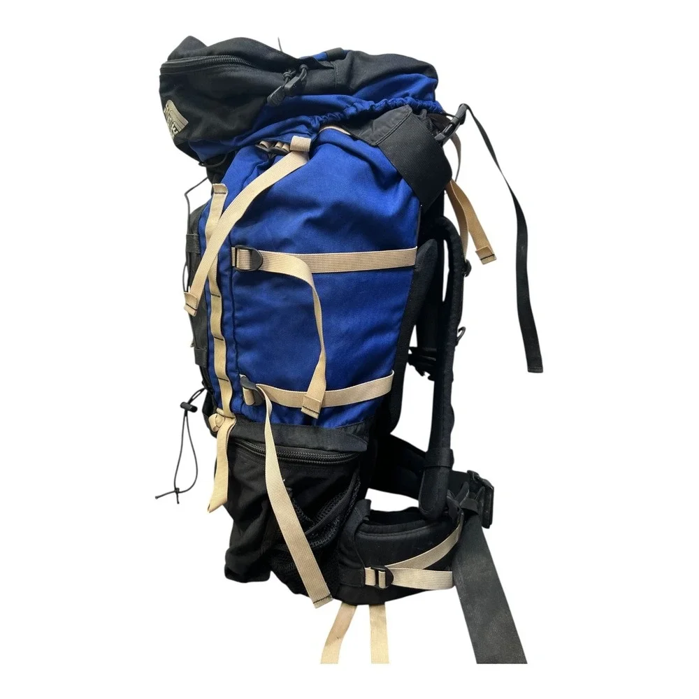 The North‎ Face Granite Internal Frame Backpack Blue Black Tan Hiking Med